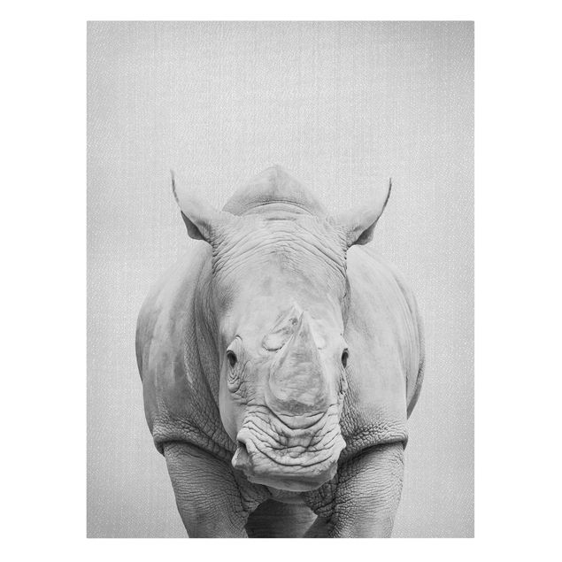 Prints black and white Rhinoceros Nora Black And White
