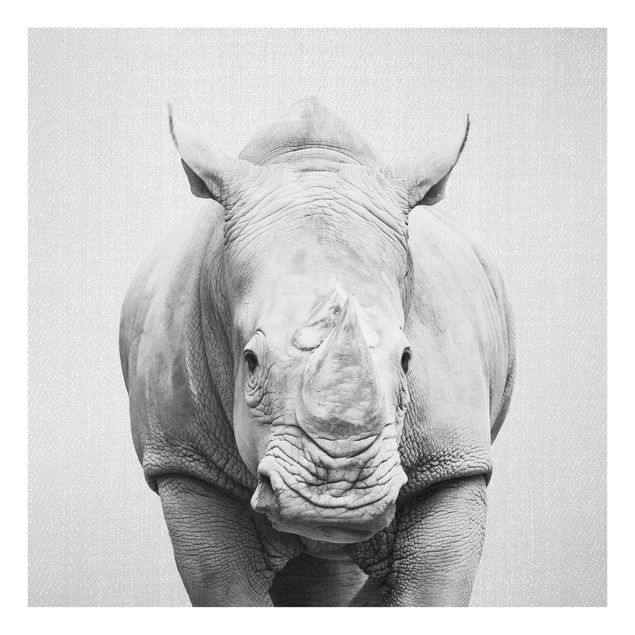 Black and white wall art Rhinoceros Nora Black And White