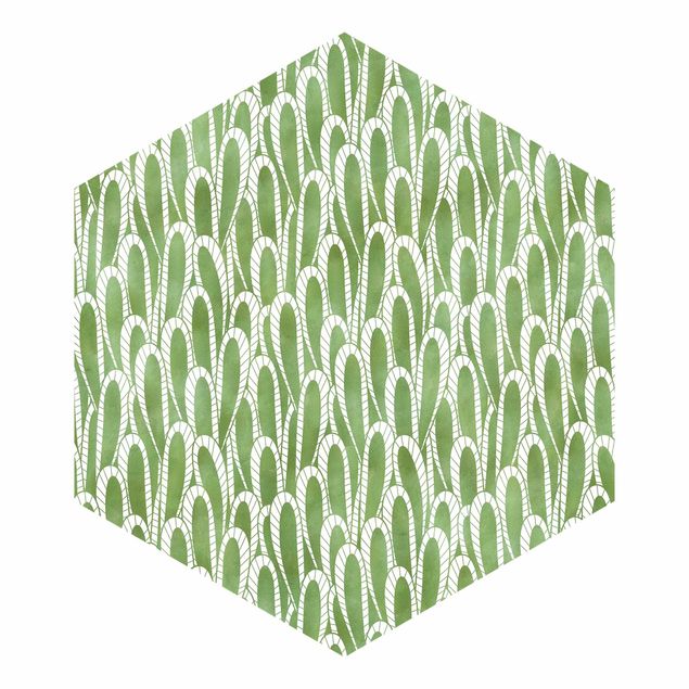 Adhesive wallpaper Natural Pattern Succulents In Green