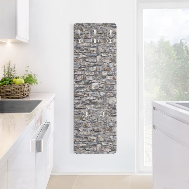 Wall mounted coat rack stone Natural Stone Wallpaper Old Stone Wall