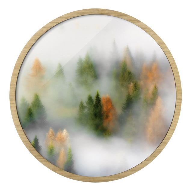 Nature wall art Foggy Forest In The Fall