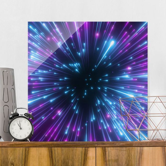 3D wall art Neon Fireworks