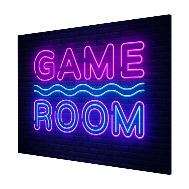 Prints modern Neon Text Game Room