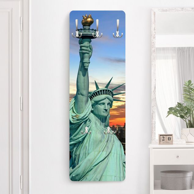 Wall mounted coat rack architecture and skylines New York At Night