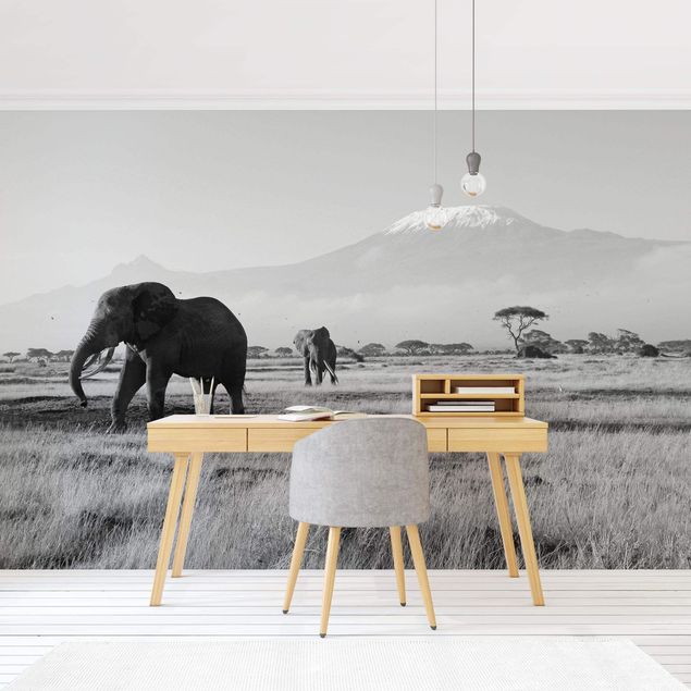 Kitchen No.287 Elephant In Front Of The Kilimanjaro In Kenya II
