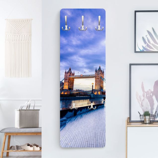 Wall mounted coat rack architecture and skylines No.432 Cityhall London