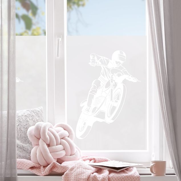 Frosted window film No.IS49 Motocross II