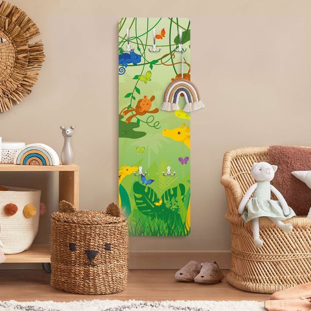 Wall mounted coat rack animals No.IS87 Jungle Game