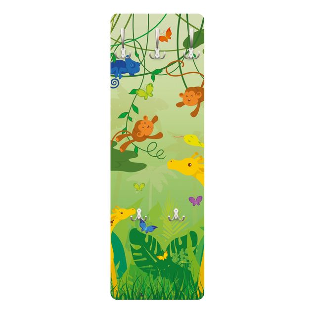 Wall mounted coat rack multicoloured No.IS87 Jungle Game