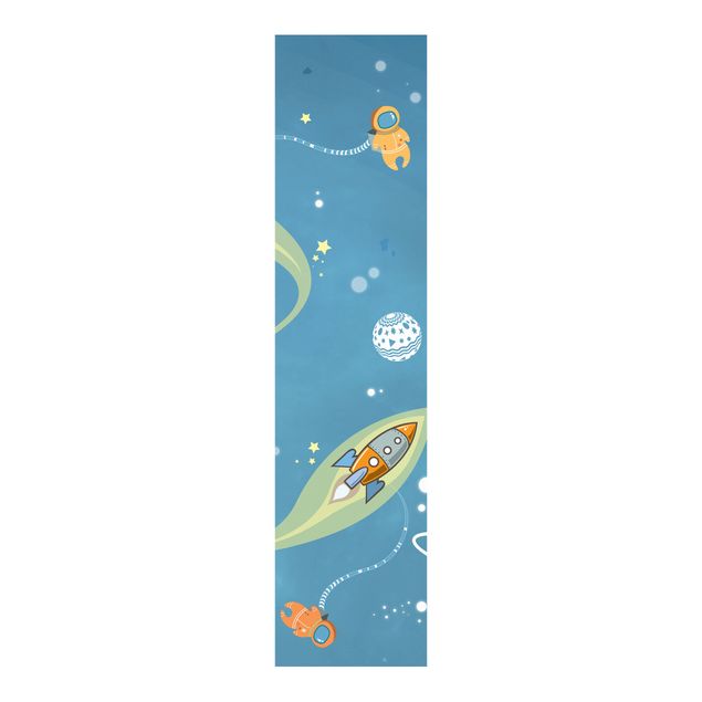 Sliding panel curtains No.MW16 Colourful Hustle And Bustle In Space
