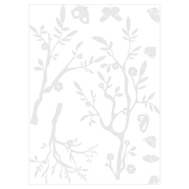 Window stickers flower No.RS85 Three Branches