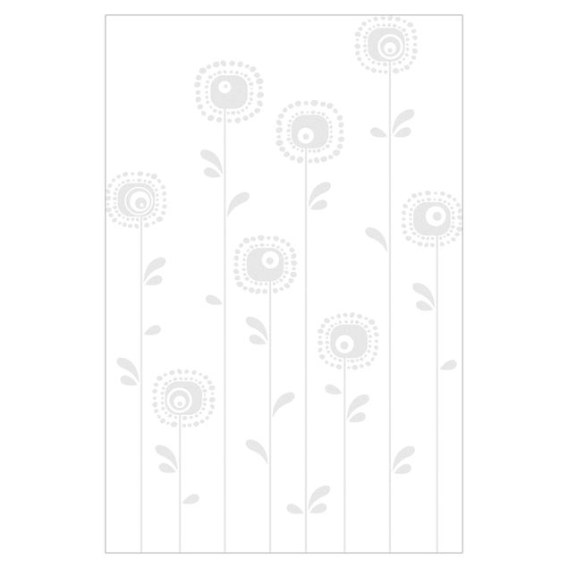 Flower stickers for glass No.SF988 Retro Plants