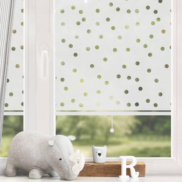 Kitchen Privacy Film No.UL474 spotted Roller Blind