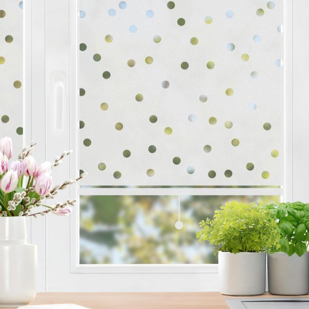 Film adhesive Privacy Film No.UL474 spotted Roller Blind