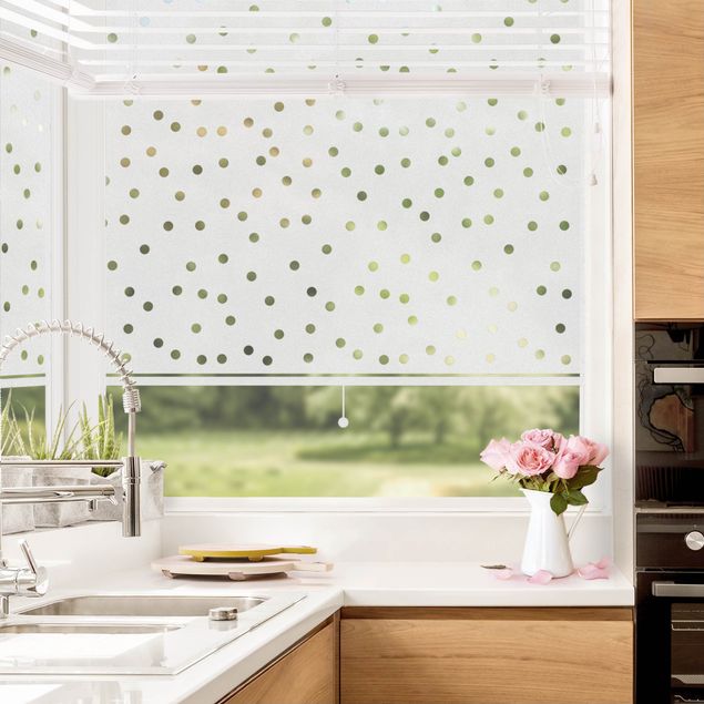Frosted glass film Privacy Film No.UL474 spotted Roller Blind