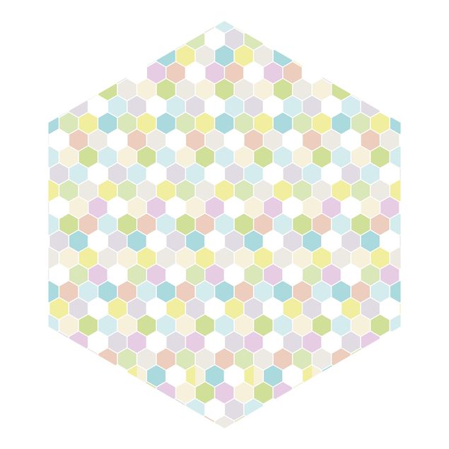 Self adhesive wallpapers No.YK52 Hexagon Pastel
