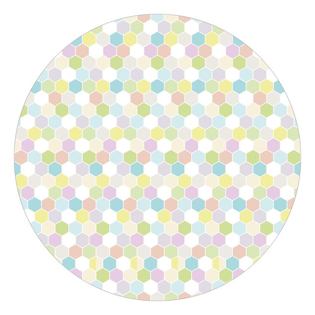 Wallpapers patterns No.YK52 Hexagon Pastel