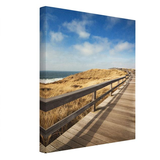 Landscape canvas wall art Stroll At The North Sea
