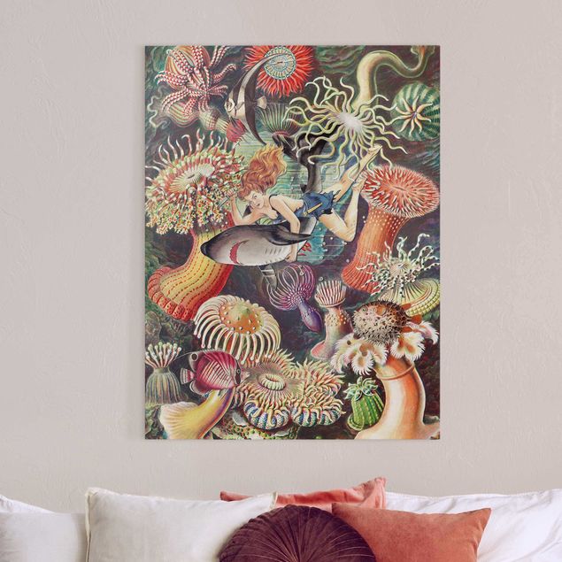 Canvas prints fishes Nymph With Sea Anemone