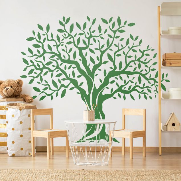 Tree wall art stickers Olive Tree With Leaves