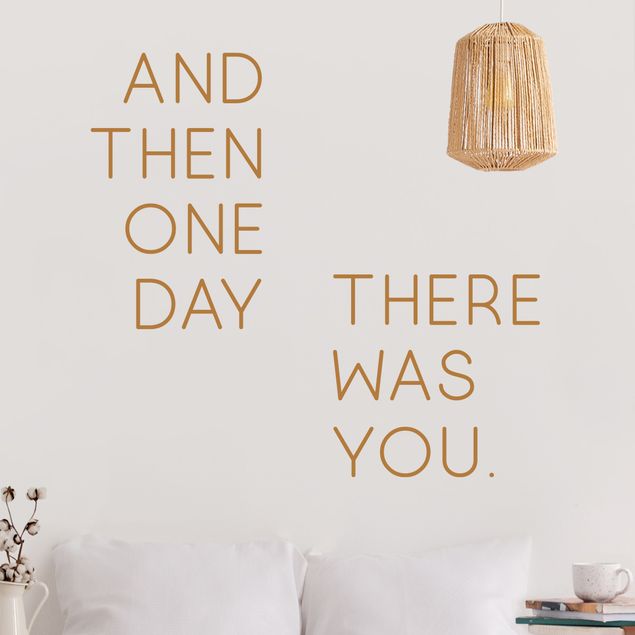 Wall decals quotes One Day There Was You