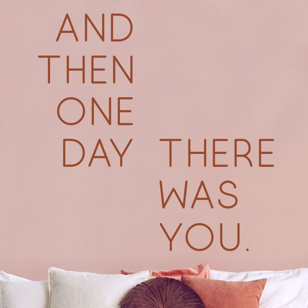 Wall sticker - One Day There Was You
