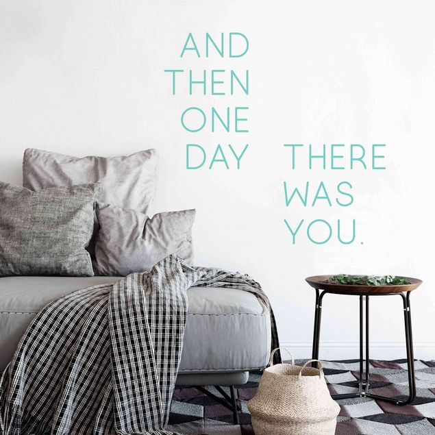 Romantic wall stickers One Day There Was You