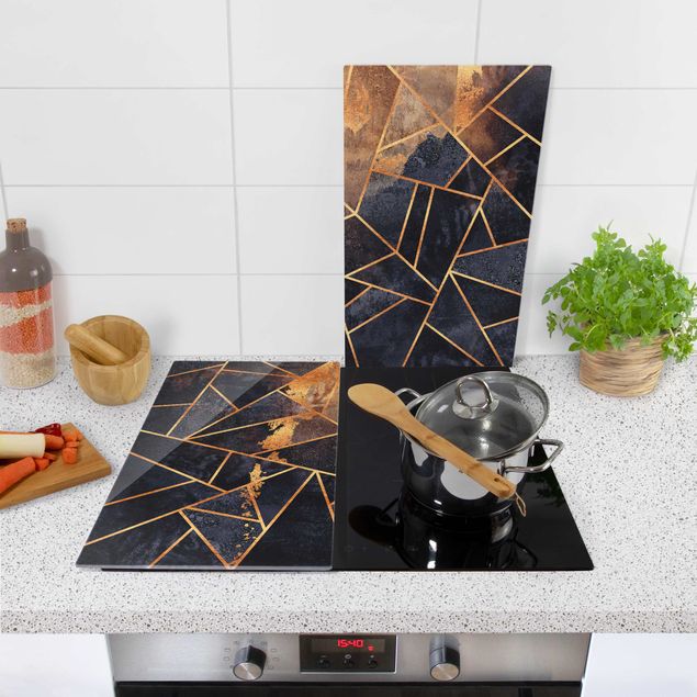 Stove top covers stone Onyx With Gold