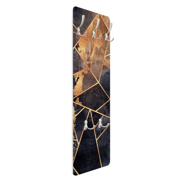 Wall mounted coat rack Onyx With Gold