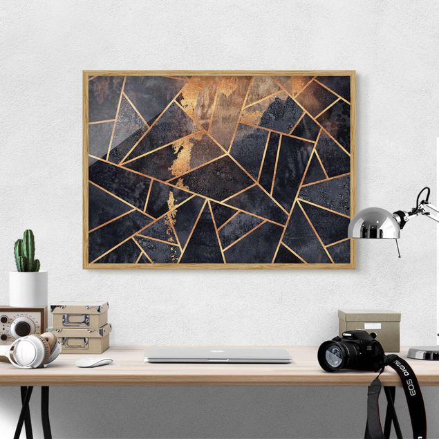 Art prints Onyx With Gold
