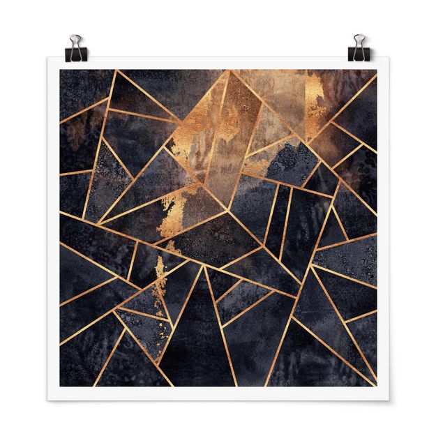 Abstract art prints Onyx With Gold