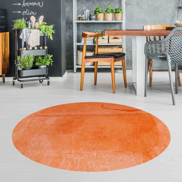 modern abstract rug Orange Bull