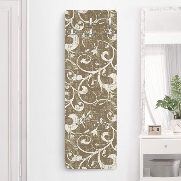 Wall mounted coat rack flower Ornament Structure