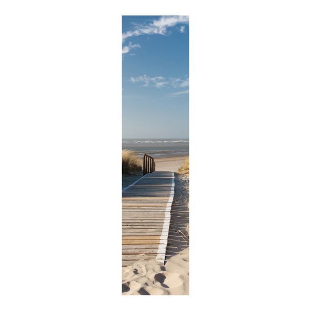 Sliding panel curtains landscape Baltic Sea Beach