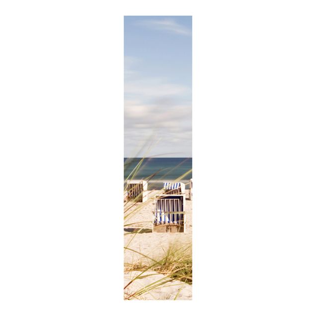 Sliding panel curtains landscape Baltic Sea And Beach Baskets