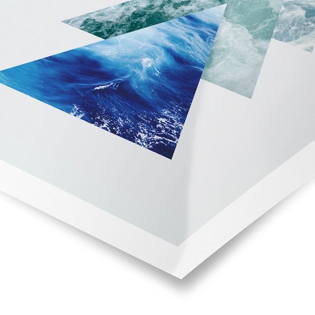 Posters landscape Ocean Trianlges