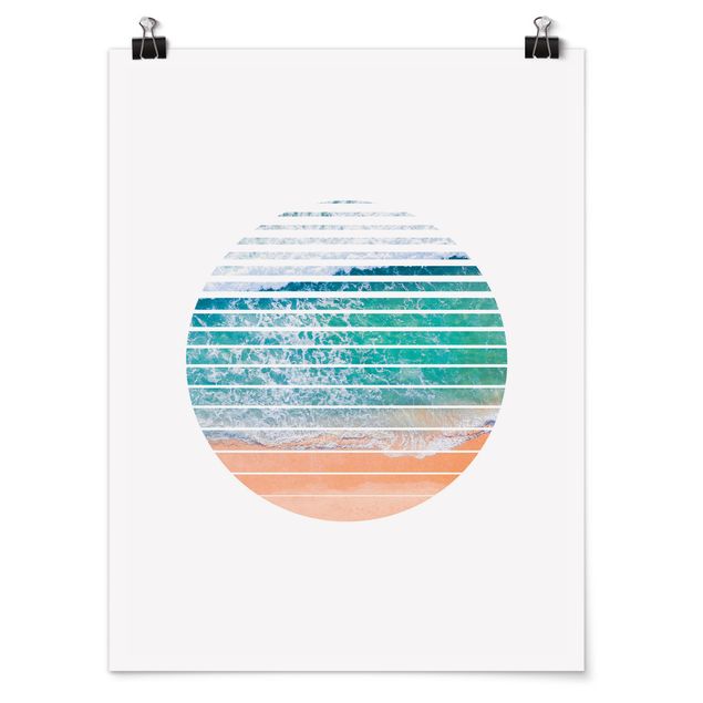 Sea prints Ocean In A Circle