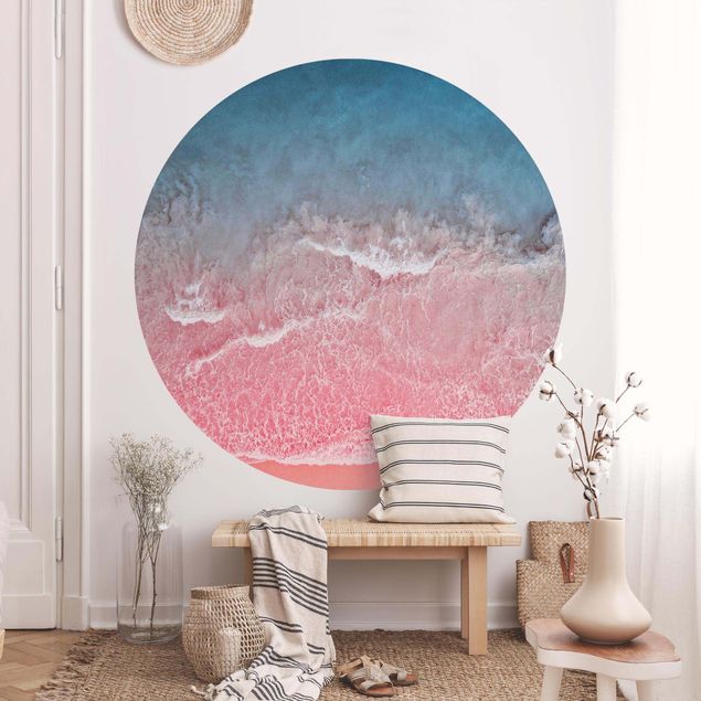Wall mural beach Ocean In Pink