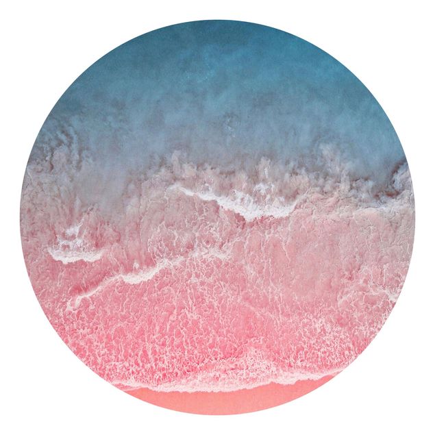 Self-adhesive round wallpaper - Ocean In Pink
