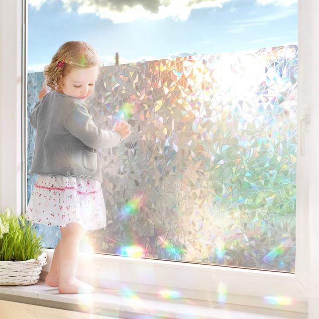 Kids room decor 3D Rainbow Effect Window Film With Static Adhesion