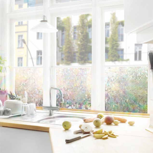 Frosted window film 3D Rainbow Effect Window Film With Static Adhesion