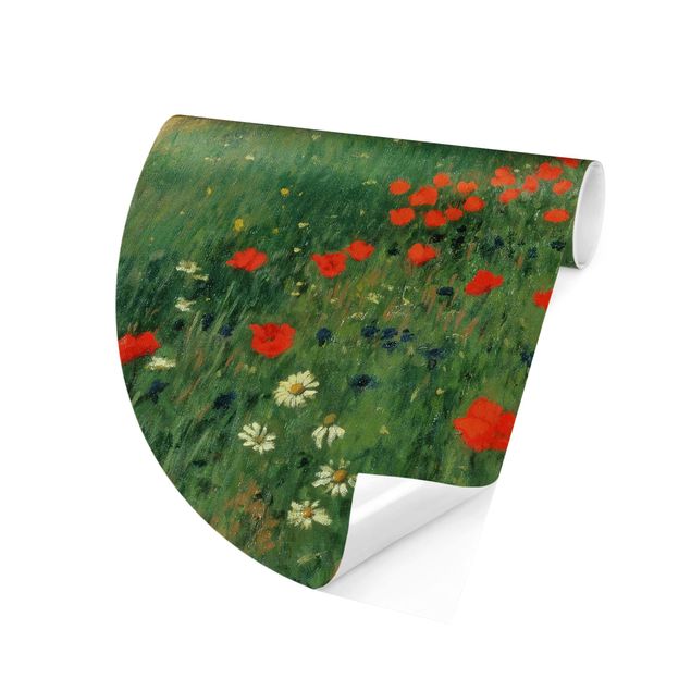 Wallpaper poppy flower Pál Szinyei-Merse - Summer Landscape With A Blossoming Poppy