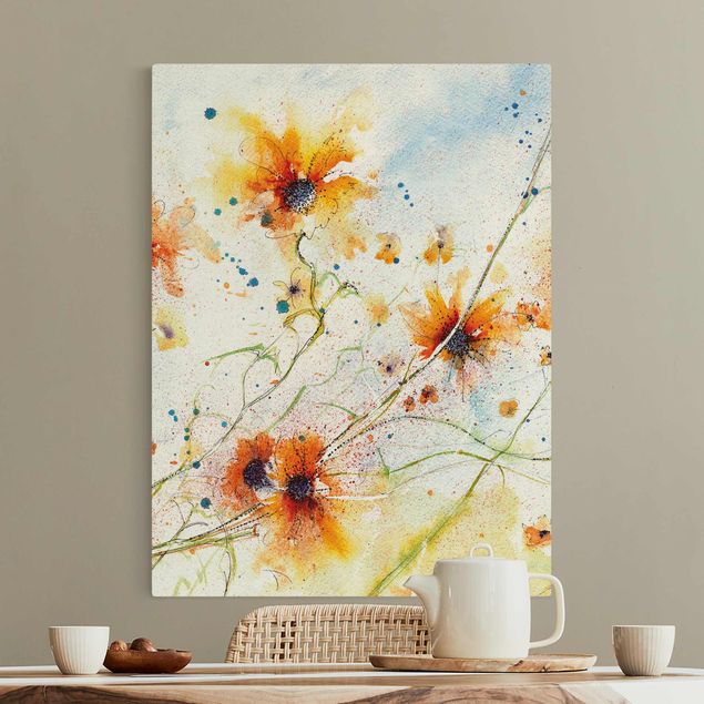 Poppies wall art Painted Flowers