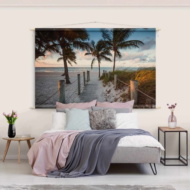 Landscape wall art Palm Trees At Boardwalk To The Ocean
