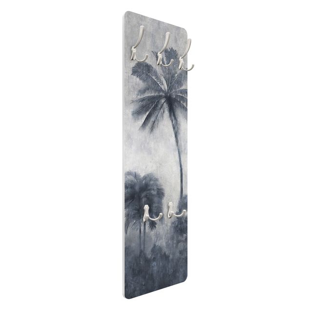 Wall mounted coat rack Palm Tree Chain In Blue