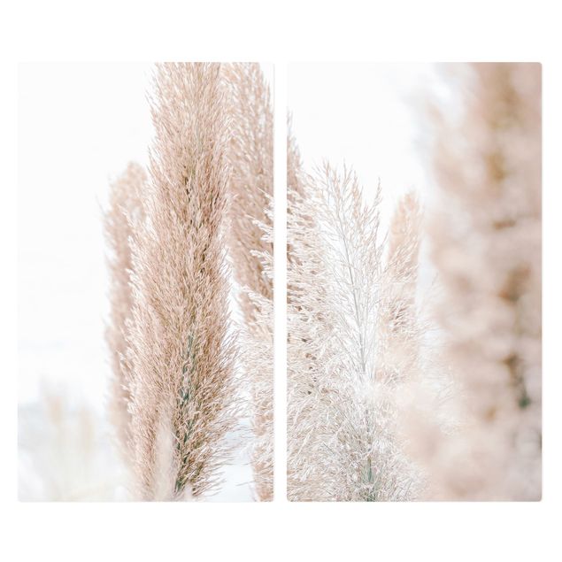 Stove top covers Pampas Grass In White Light