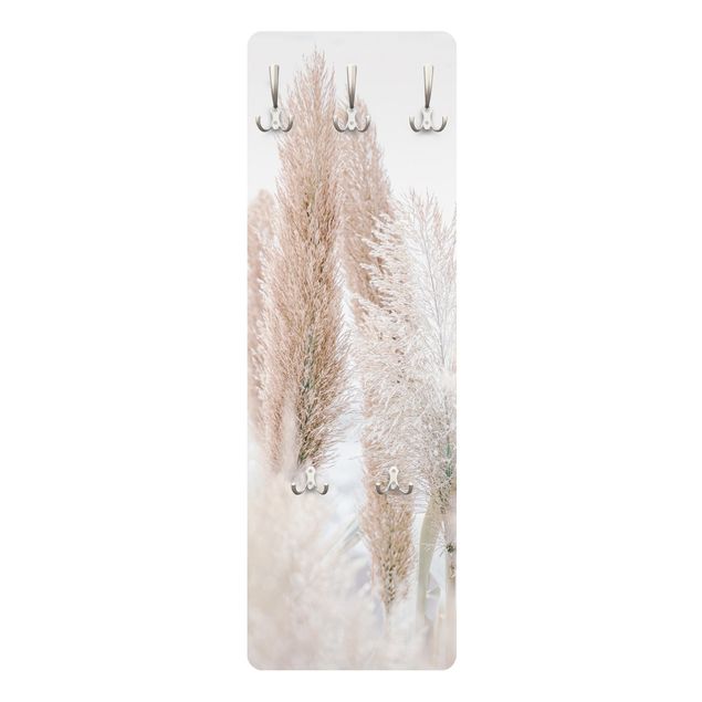 Wall mounted coat rack Pampas Grass In White Light