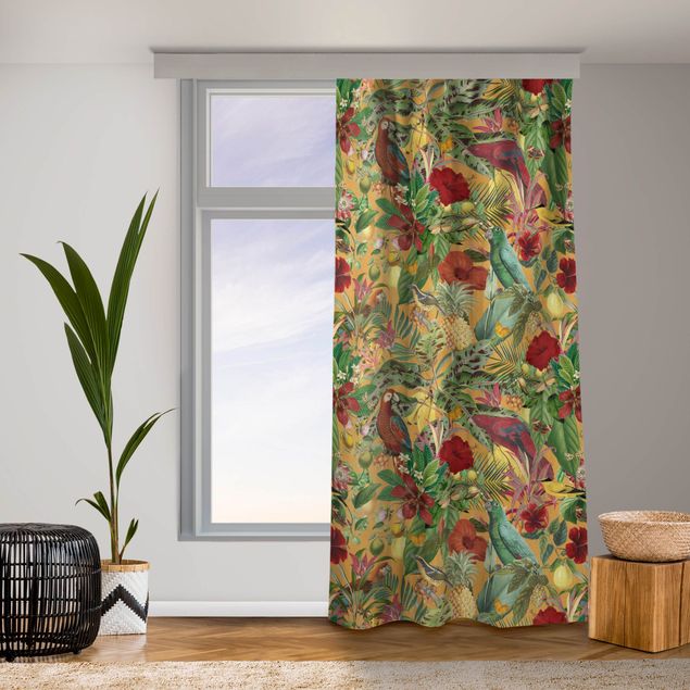 bespoke curtains Parrots In The Jungle