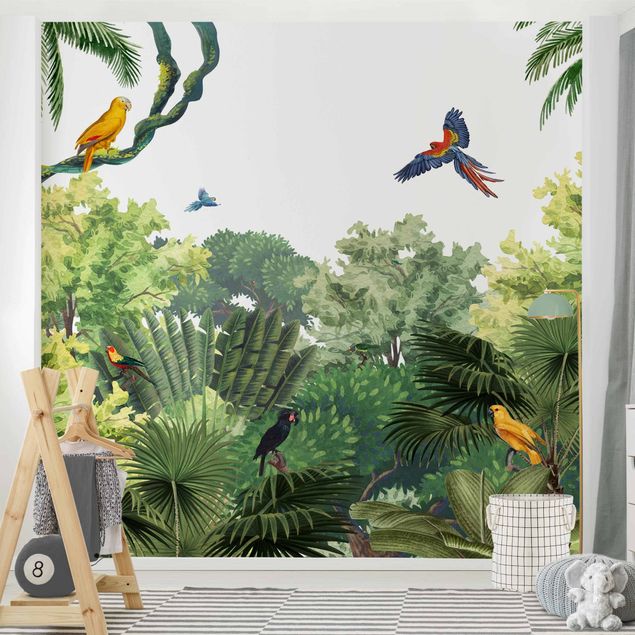 Wallpapers birds Parrot parade in the jungle