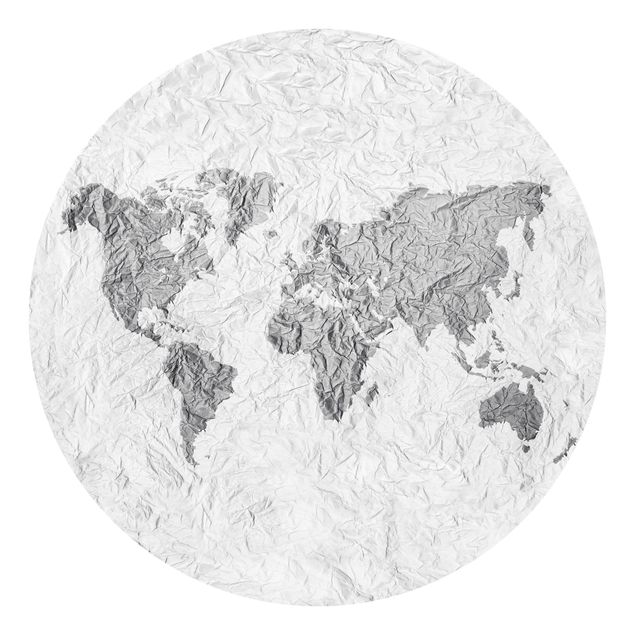 World map wallpaper Paper World Map White Grey